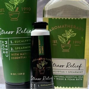 Stress Relief - Eucalyptus Spearmint set. Bath & Body Works